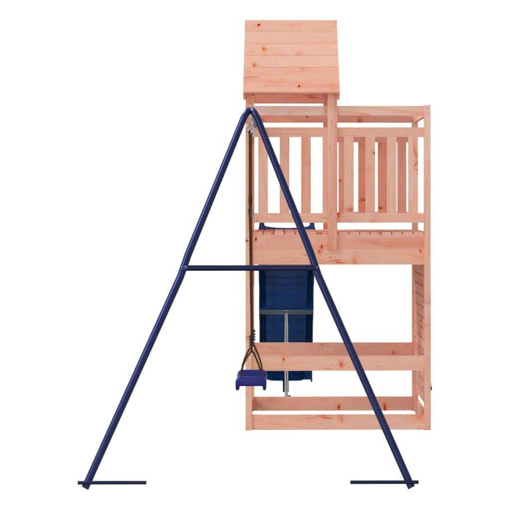Helloshop26 - Aire de jeux d'extérieur balançoires toboggan portiques robuste jeux jardin 454 x 199 x 249 cm bois massif de douglas - Image 3