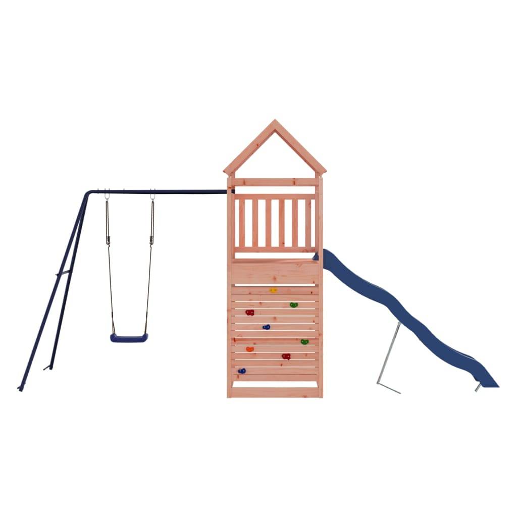 Helloshop26 - Aire de jeux d'extérieur balançoires toboggan portiques robuste jeux jardin 454 x 199 x 249 cm bois massif de douglas - Image 2