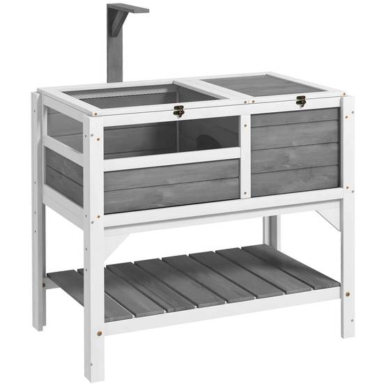 Enclos pour tortues bois naturel 84 x 51 x 105 cm - PANGIVO - Image 1