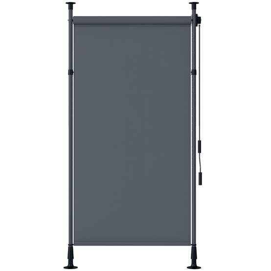 Store autoportant réglable sans perçage 1,5x2,2-3,1 m gris foncé - Image 1