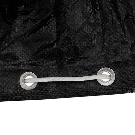 Lot de 2 Housses Rondes Imperméables PE pour Grande Table de Jardin Protection Anti-UV Noir Ø260x90 cm – ComfortXL Outdoor Living - Image 6