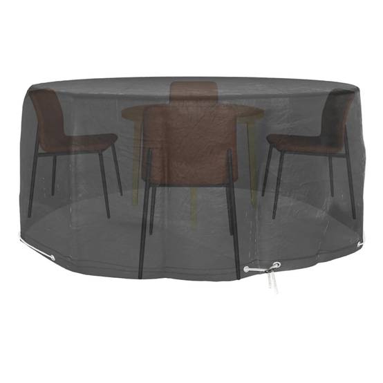 Lot de 2 Housses Rondes Imperméables PE pour Grande Table de Jardin Protection Anti-UV Noir Ø260x90 cm – ComfortXL Outdoor Living - Image 2