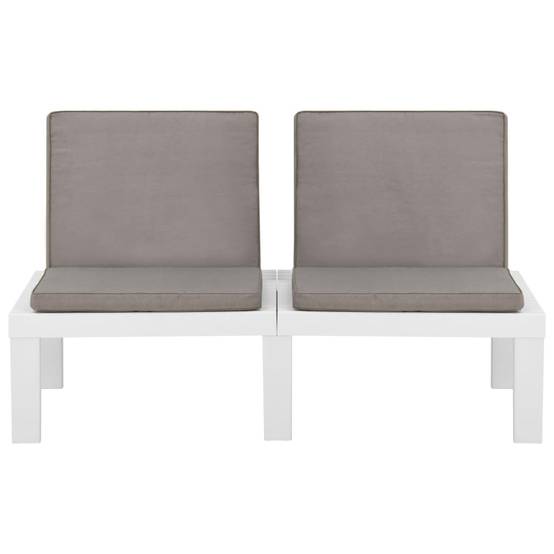 Prolenta Premium - Banc de jardin Blanc 65 X 130 cm - Prolenta Premium - Image 2