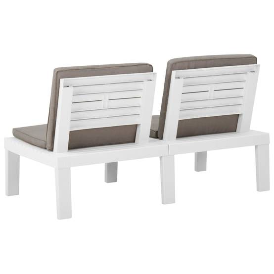 Prolenta Premium - Banc de jardin Blanc 65 X 130 cm - Prolenta Premium - Image 4