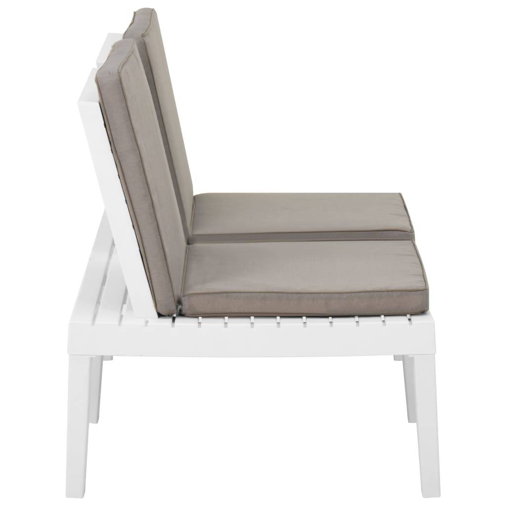 Prolenta Premium - Banc de jardin Blanc 65 X 130 cm - Prolenta Premium - Image 3