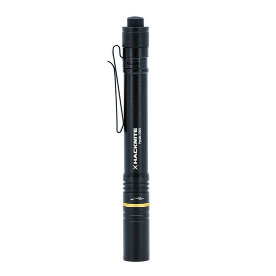 Lampe de Poche LED stylo hybride Rechargeable et Piles - PYRALIS 200H - 200 lumens -HACKNITE - Image 2