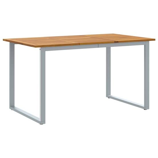 Ensemble de salle à manger jardin 7 pcs gris bois d'acacia 140 x 80 x 75 cm - PANGIVO - Image 5