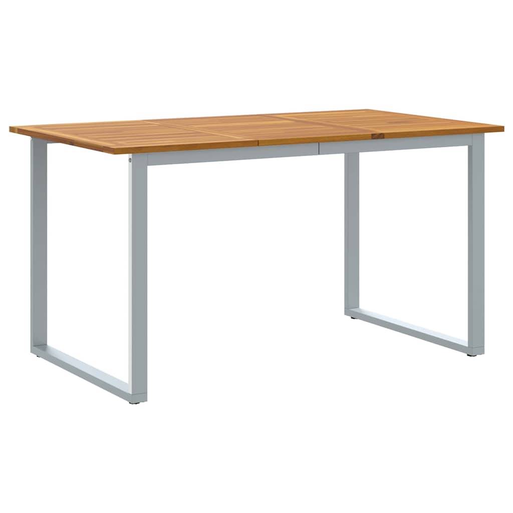 Ensemble de salle à manger jardin 7 pcs gris bois d'acacia 140 x 80 x 75 cm - PANGIVO - Image 5