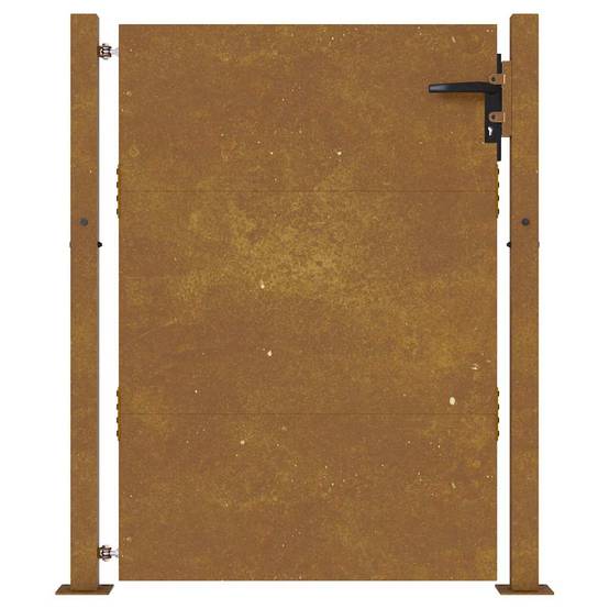 Portail Extérieur Plein Acier Corten Panneau Intimité pour Clôture de Cour Rouillé 105x130 cm – ComfortXL Outdoor Living - Image 4