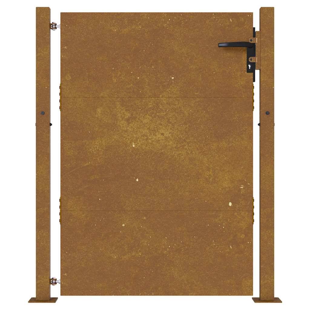 Portail Extérieur Plein Acier Corten Panneau Intimité pour Clôture de Cour Rouillé 105x130 cm – ComfortXL Outdoor Living - Image 4