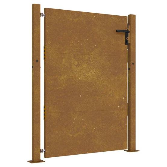 Portail Extérieur Plein Acier Corten Panneau Intimité pour Clôture de Cour Rouillé 105x130 cm – ComfortXL Outdoor Living - Image 2