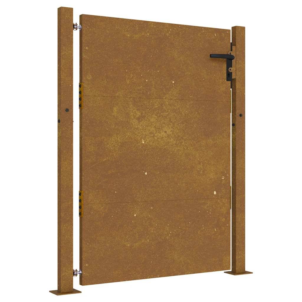 Portail Extérieur Plein Acier Corten Panneau Intimité pour Clôture de Cour Rouillé 105x130 cm – ComfortXL Outdoor Living - Image 2