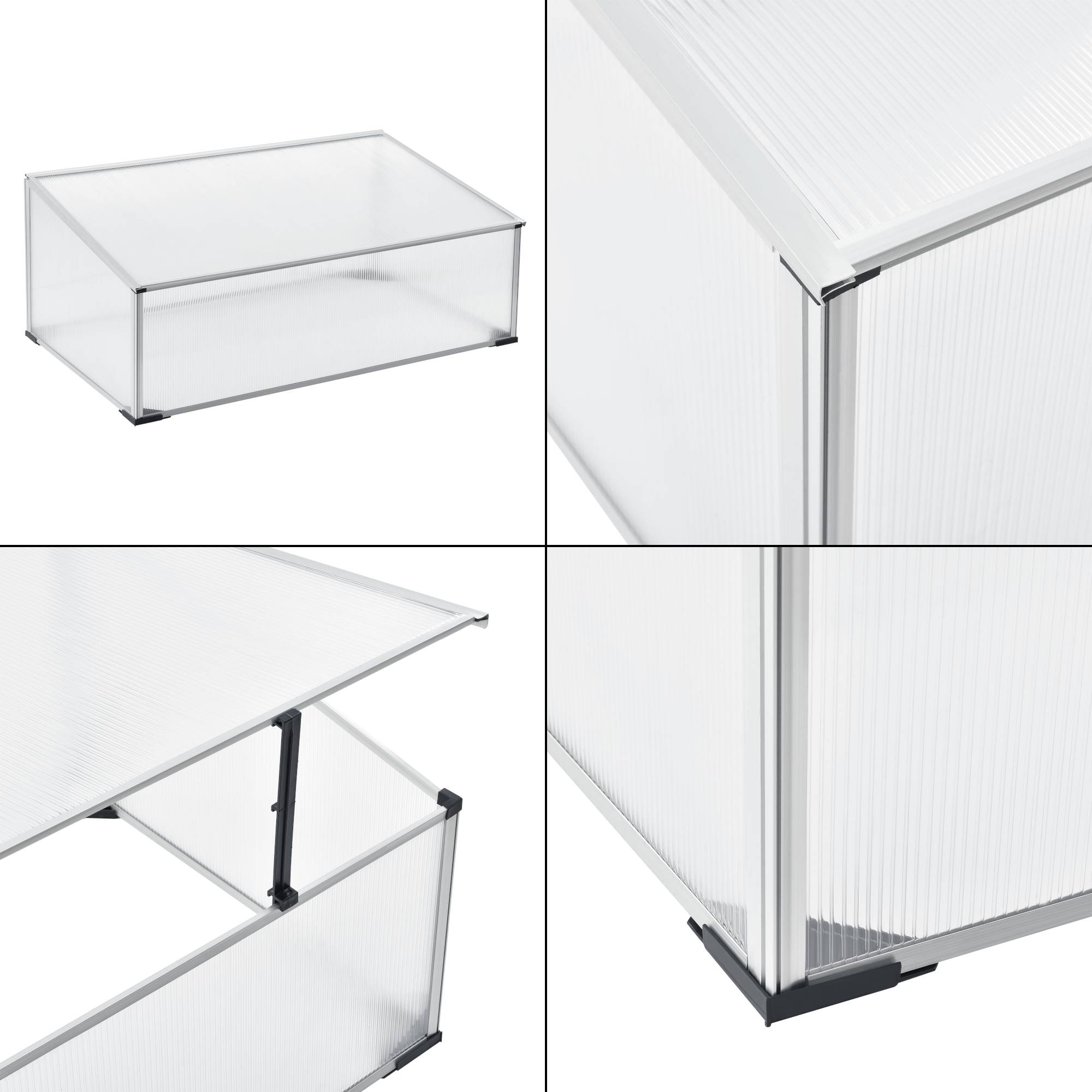 [en.casa] - Châssis de Jardin Horta avec Toiture Polycarbonate 100 x 60 x 40 cm [en.casa] - Image 4
