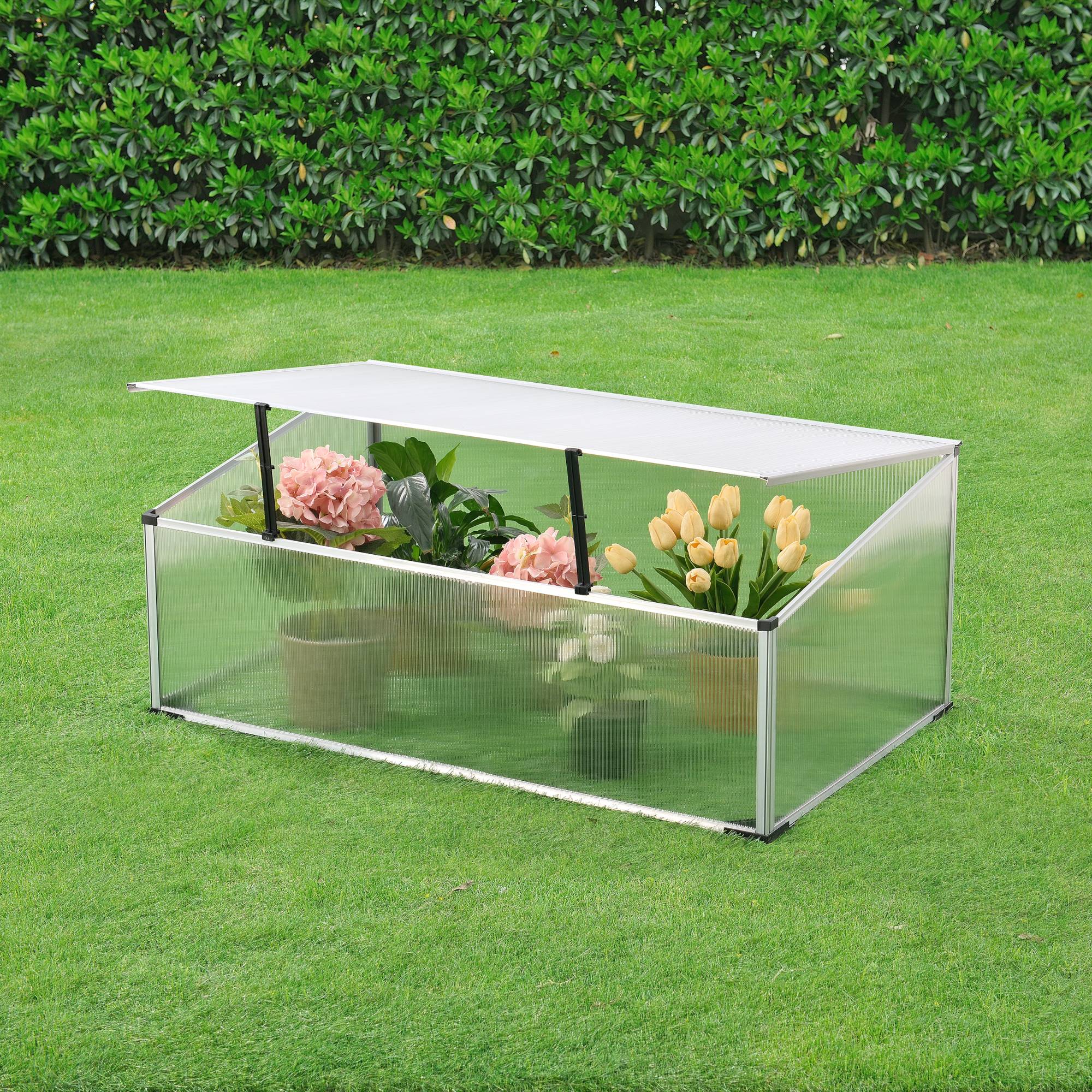 [en.casa] - Châssis de Jardin Horta avec Toiture Polycarbonate 100 x 60 x 40 cm [en.casa] - Image 6