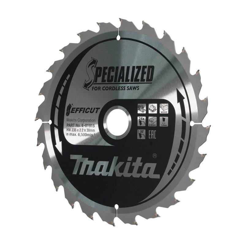 Makita - Lame carbure efficut MAKITA 235 x 20 mm, 24 dents, pour le bois Makita - Image 2