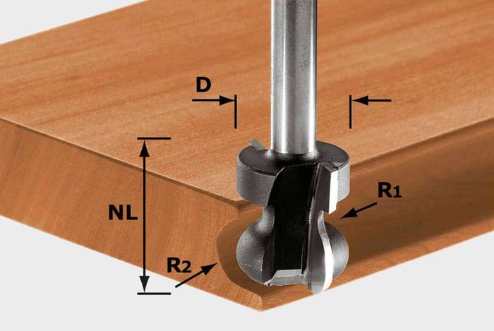 Fraise pour poignée moulurée HW S8 D22/16/R2,5+6 - FESTOOL - 491140
