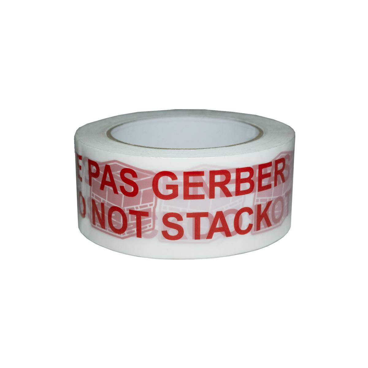 Tecplast - Ruban adhésif d'emballage 28µ blanc imprimé "NE PAS GERBER" en rouge - rouleau adhésif d'expédition 50 mm x 100 m TECPLAST - Image 2