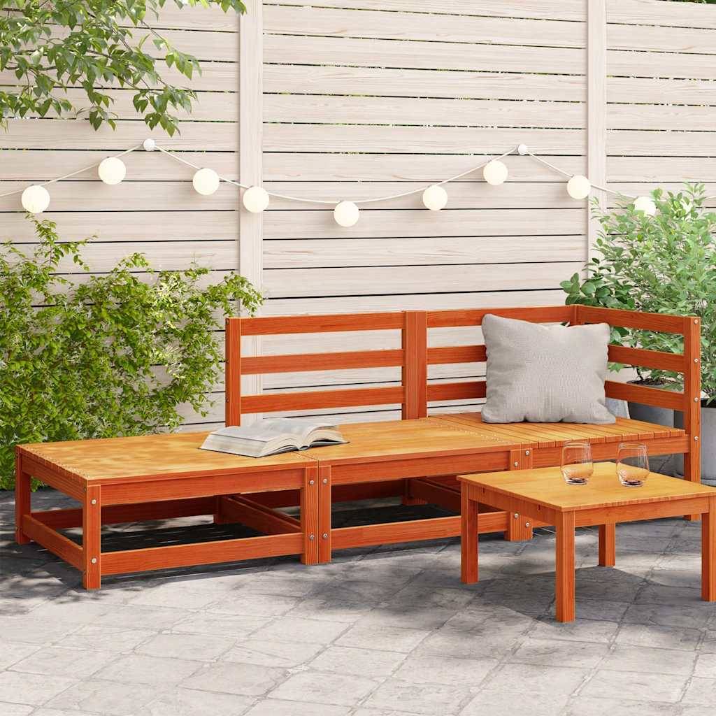 Vidaxl - Canapé de jardin repose-pieds 2 places bois massif de pin vidaXL 837974 - Image 1