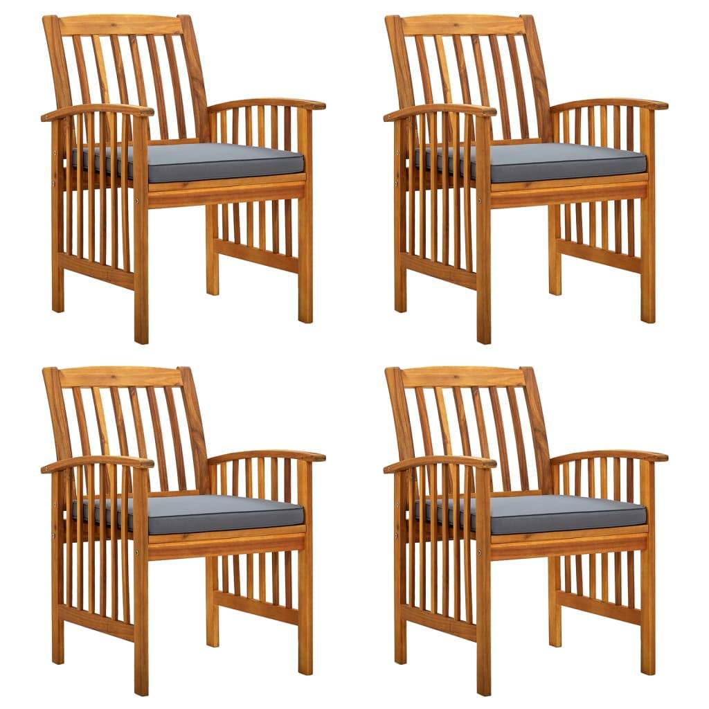 Chaise bois composite bois d'acacia avec finition huilée gris  61 x 64 x 90 cm  - p3 - Image 2