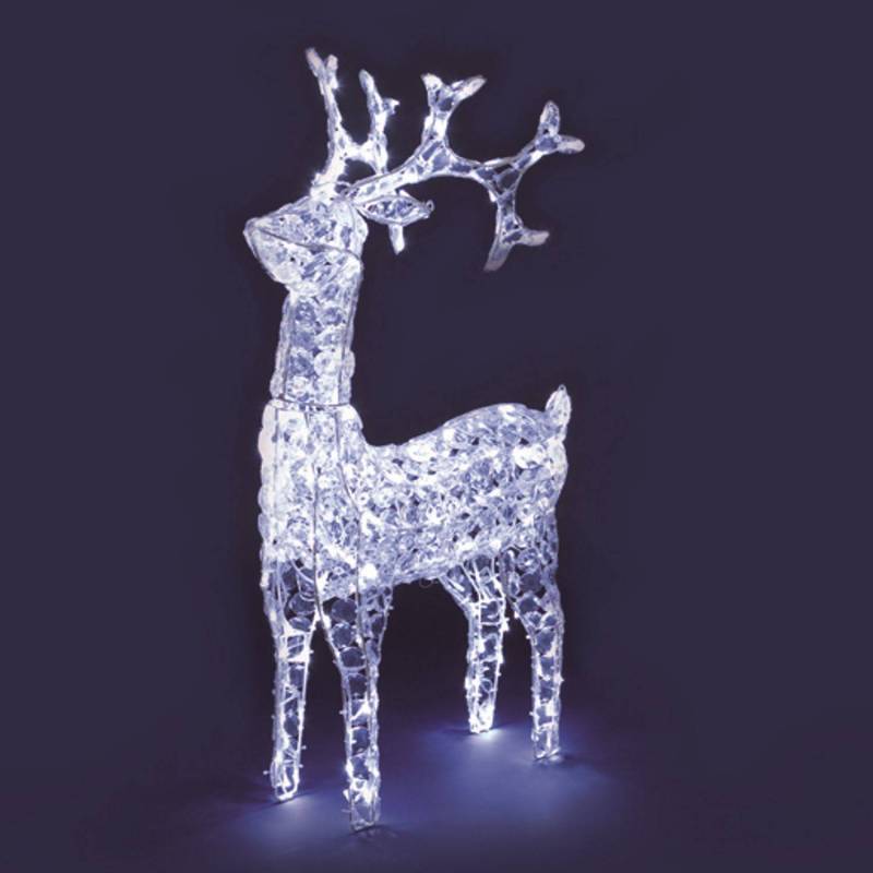 Lotti - Renne lumineux 3D tête en mouvement 90CM 200 LED blanc froid fixe extérieur professionnel Lotti - Image 1