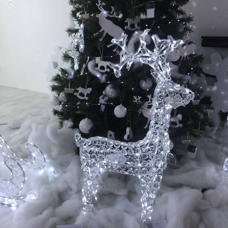 Lotti - Renne lumineux 3D tête en mouvement 90CM 200 LED blanc froid fixe extérieur professionnel Lotti - Image 2