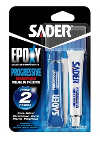 Colle Epoxy bi-composante progressive 2X15 ml - SADER - 30610776