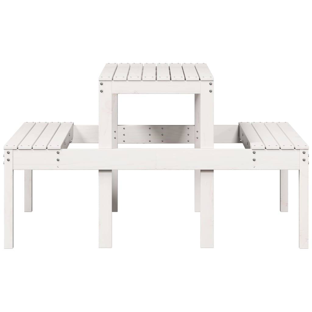 PANGIVO - Table de pique-nique bois massif de pin blanc 110 x 134 x 75 cm - PANGIVO - Image 5