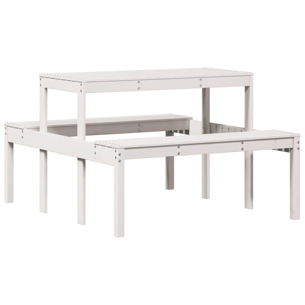 PANGIVO - Table de pique-nique bois massif de pin blanc 110 x 134 x 75 cm - PANGIVO - Image 2