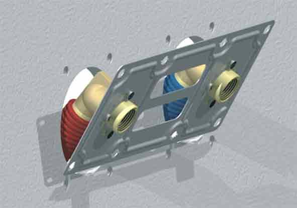 Plaque de fixation robinet ROBIFIX F 1/2'' à glissement PER 12 - WATTS - 008820 - Image 2