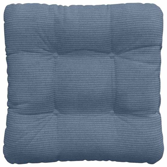 Lot de 4 Coussins d'Assise Velours Côtelé Moderne Déhoussable pour Maison Bureau Bleu 45x45 cm – ComfortXL Outdoor Living - Image 7