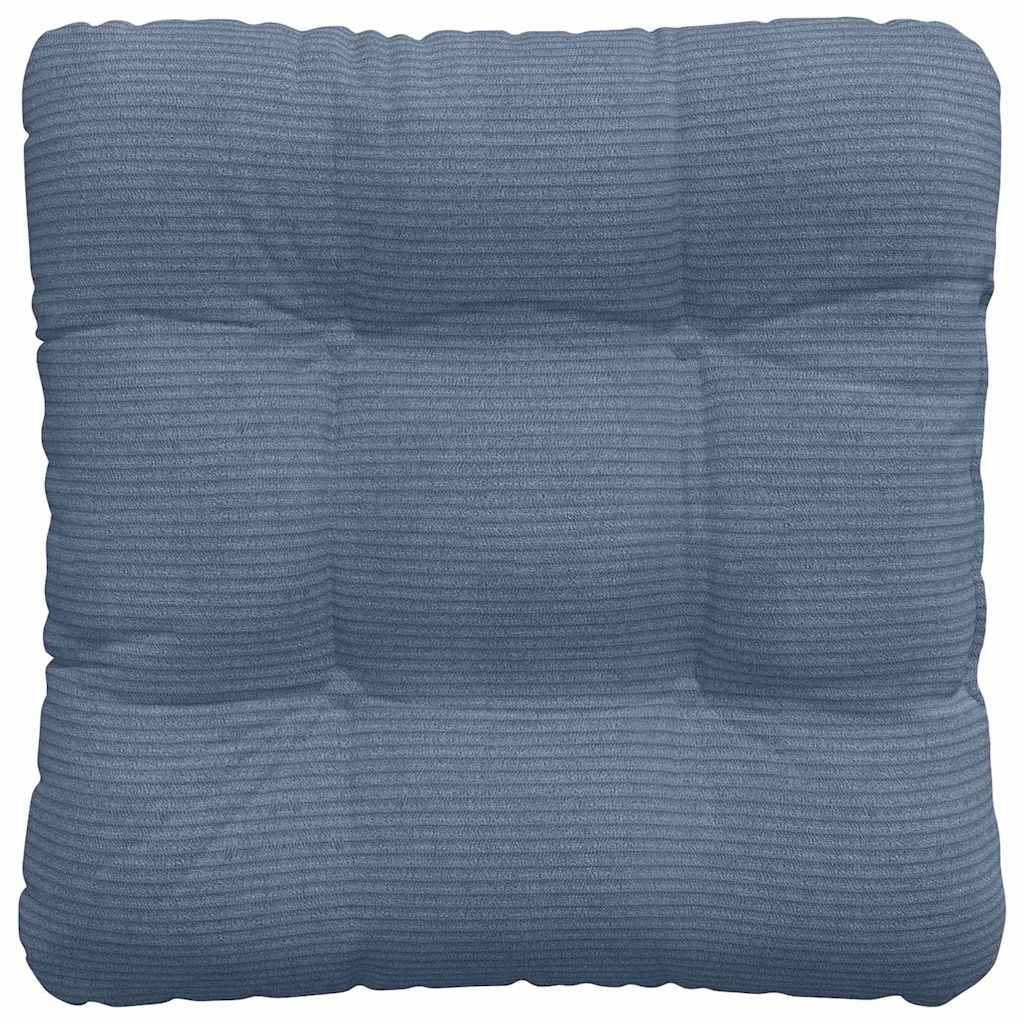 Lot de 4 Coussins d'Assise Velours Côtelé Moderne Déhoussable pour Maison Bureau Bleu 45x45 cm – ComfortXL Outdoor Living - Image 7