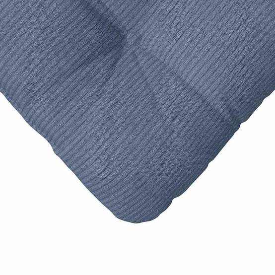 Lot de 4 Coussins d'Assise Velours Côtelé Moderne Déhoussable pour Maison Bureau Bleu 45x45 cm – ComfortXL Outdoor Living - Image 9