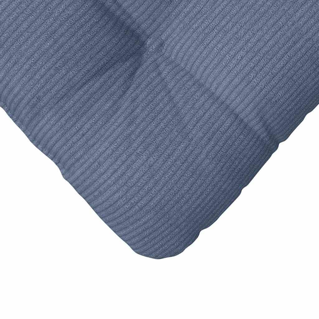 Lot de 4 Coussins d'Assise Velours Côtelé Moderne Déhoussable pour Maison Bureau Bleu 45x45 cm – ComfortXL Outdoor Living - Image 9