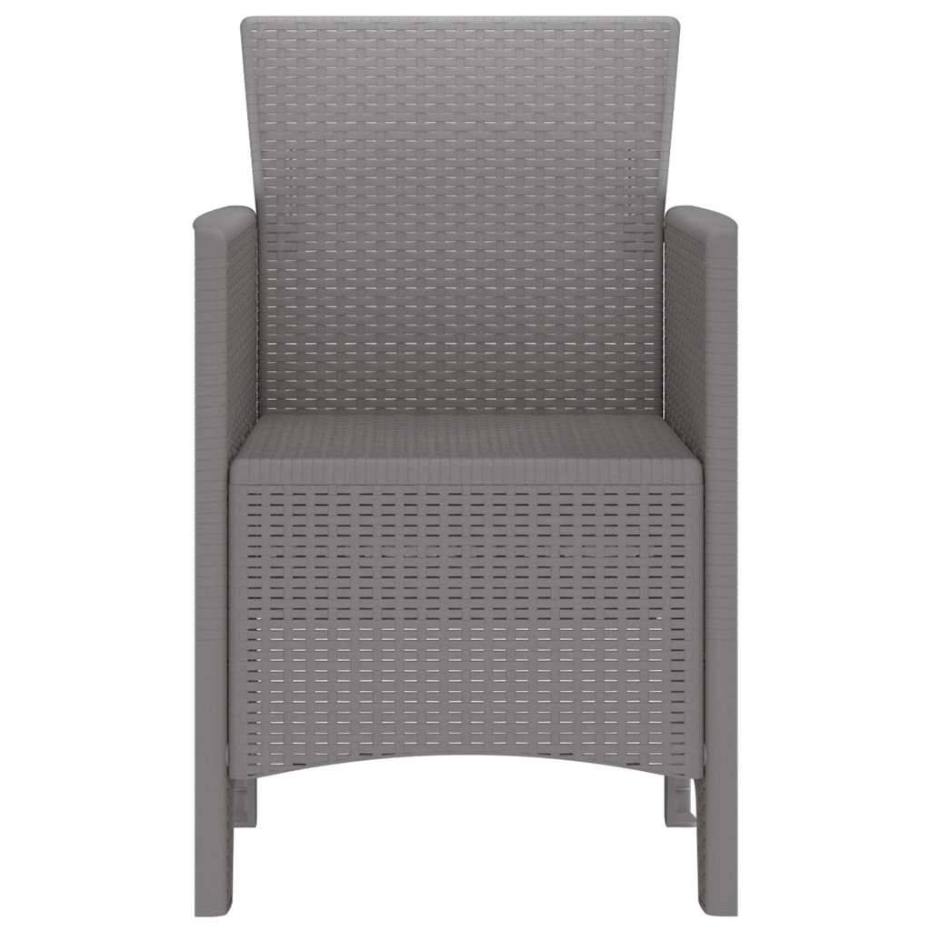 Lot De 2 Chaises De Jardin - Fauteuils De Jardin Gris clair 53 x 49 x 85 cm PP - Image 6