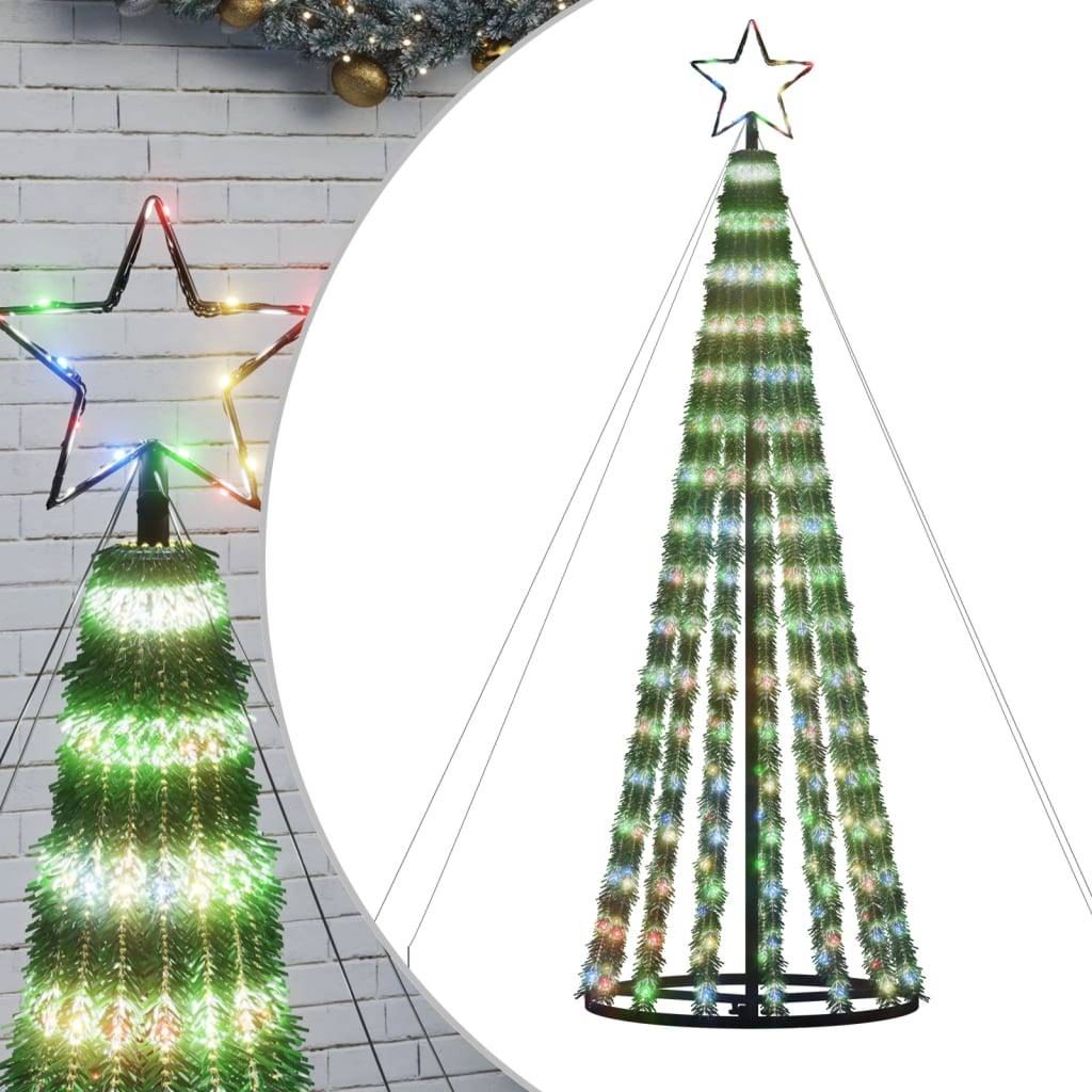 Sapin De Noël - Arbre de Noël lumineux conique 275 LED colorées 180 cm - Image 1