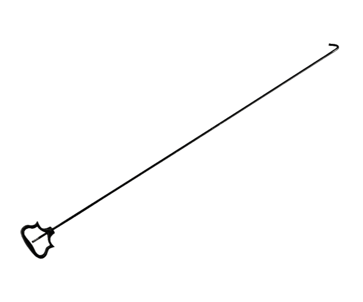 Clapet de cheminée en fonte pour boisseau 200 x 200 mm avec tige et poignée, Dommartin - Image 2