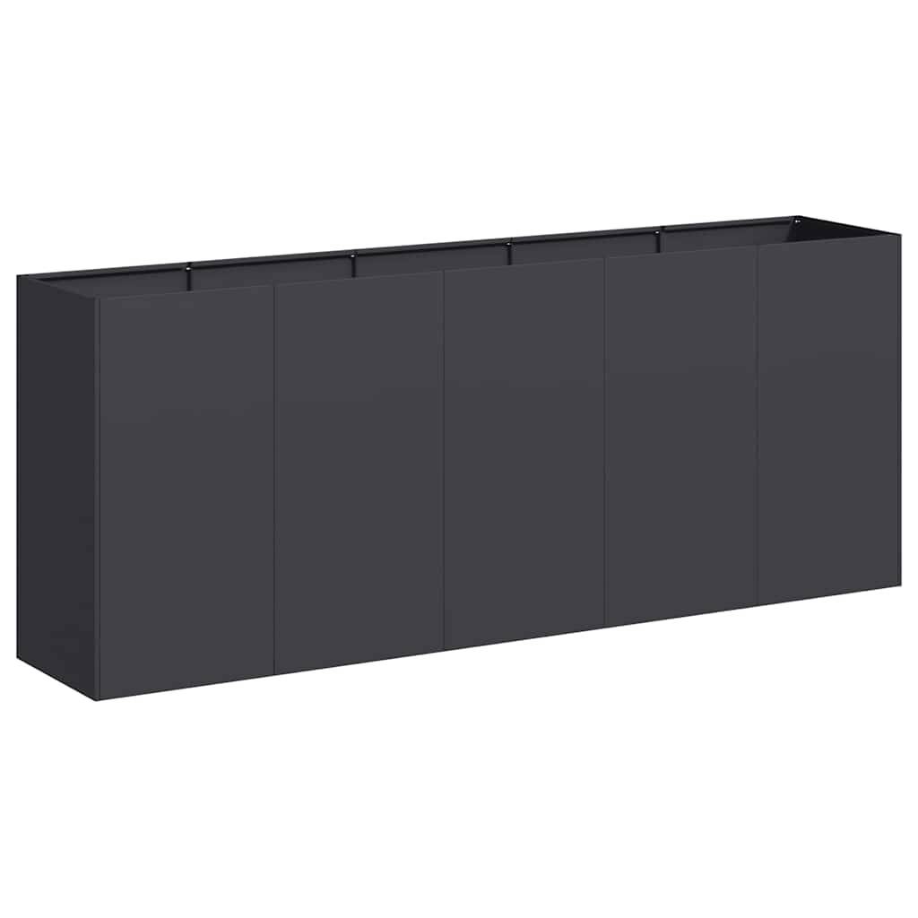 Vidaxl - Jardinière noir 200x40x80 cm acier laminé à froid vidaXL 860724 - Image 2