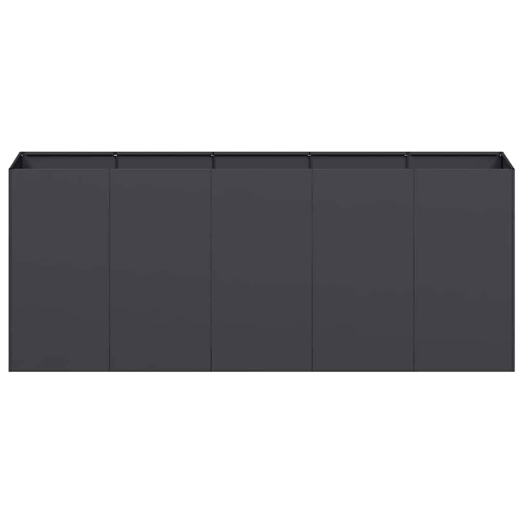 Vidaxl - Jardinière noir 200x40x80 cm acier laminé à froid vidaXL 860724 - Image 5