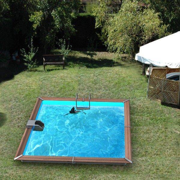 Water Clip - Piscine bois carrée 3,70 x 3,70 x H. 1,47 m - EGINE Water Clip - Image 2