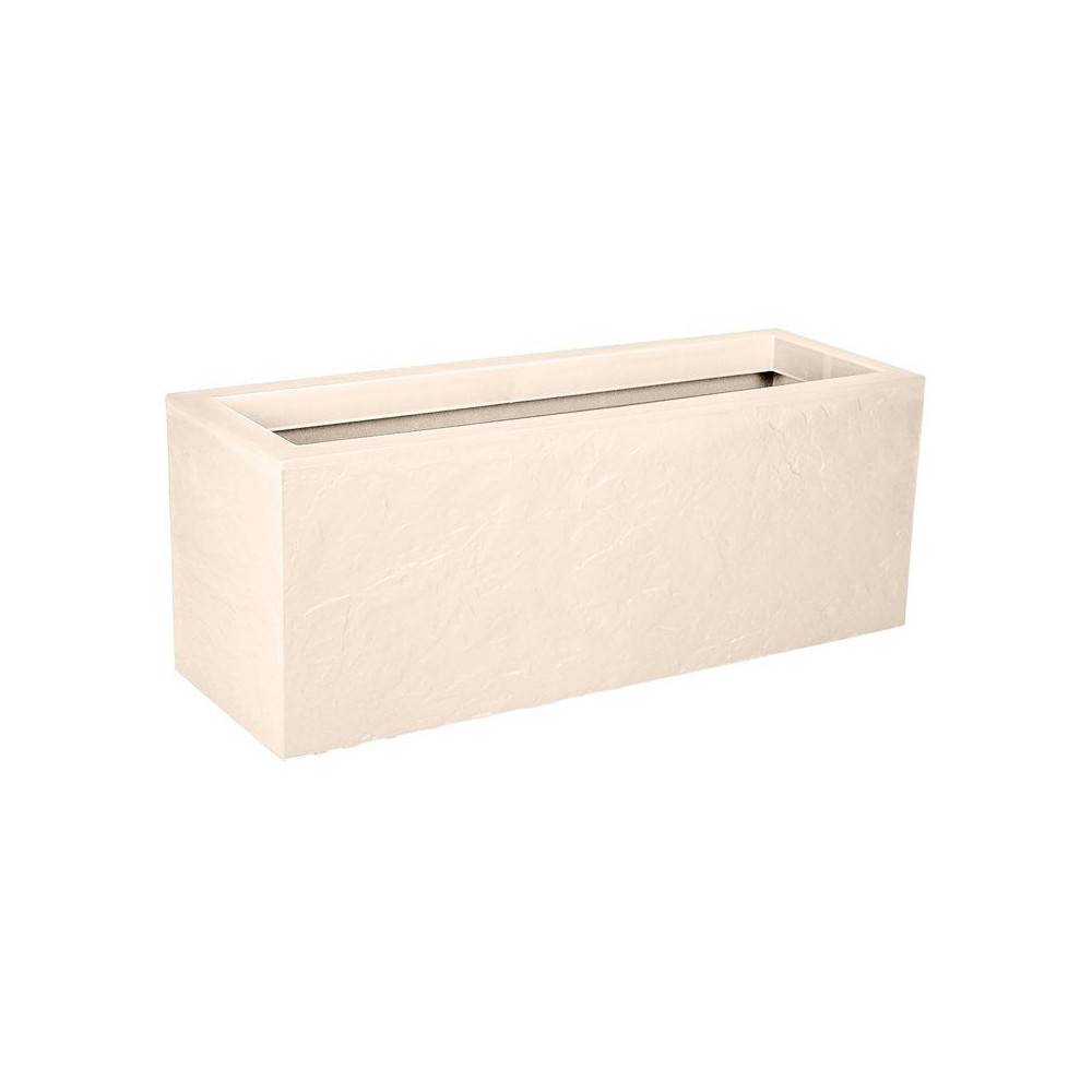 Eda - Balconnière - Eda - Volcania Up - 25 L - Intérieur/extérieur - Décor Pierre - 59 X 19,5 X H 22,8 Cm - Beige Calcaire - Image 1