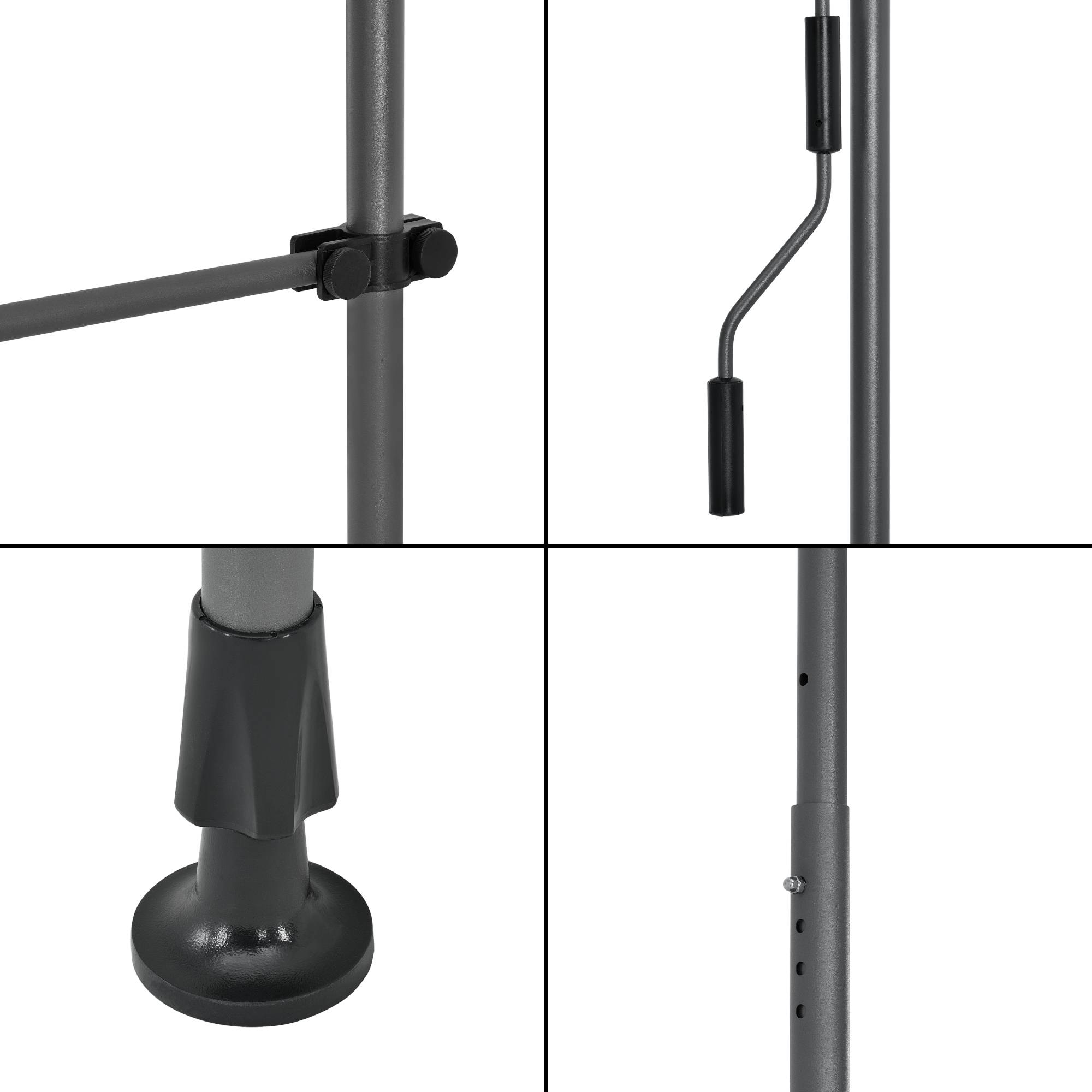 Pro.Tec - Store Banne Téléscopique Acier Polyester 200 x 120 x 220-309 cm Noir [pro.tec] - Image 7