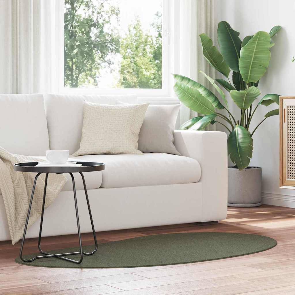Tapis de Chambre Doux Polyester Antidérapant Lavable en Machine Vert Forêt 80 x 150 cm – ComfortXL Outdoor Living - Image 1