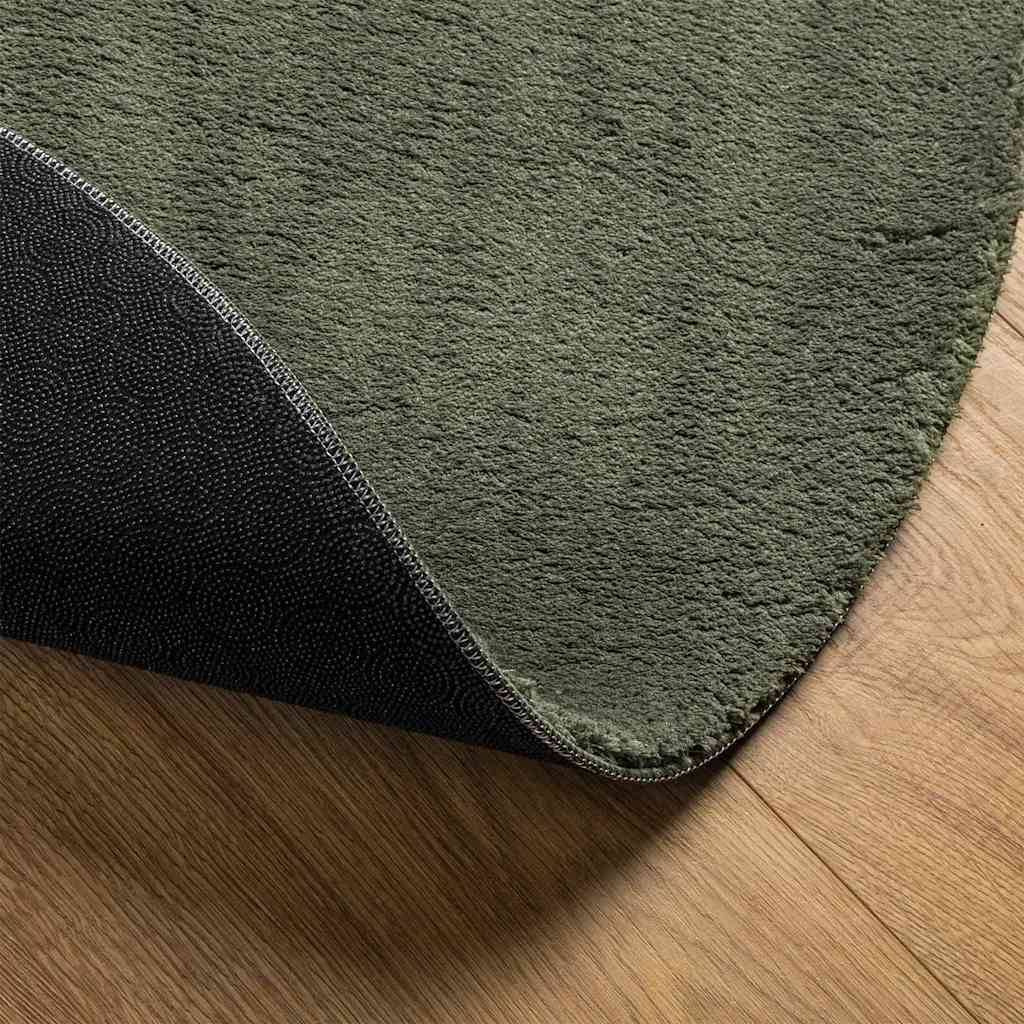Tapis de Chambre Doux Polyester Antidérapant Lavable en Machine Vert Forêt 80 x 150 cm – ComfortXL Outdoor Living - Image 5
