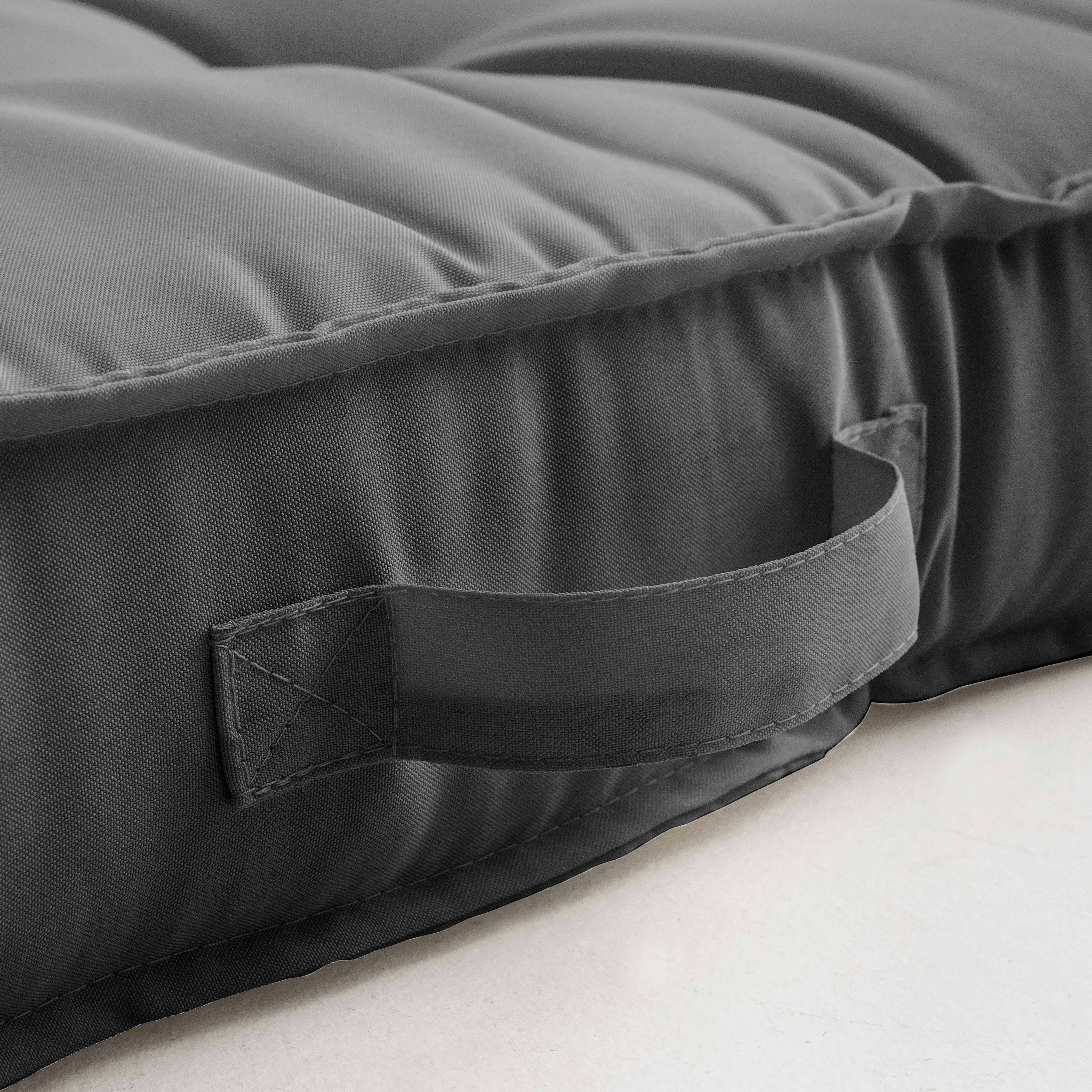 Oviala - Coussin pour palette matelassé anthracite 120x80cm Cuzco - Oviala - Image 3