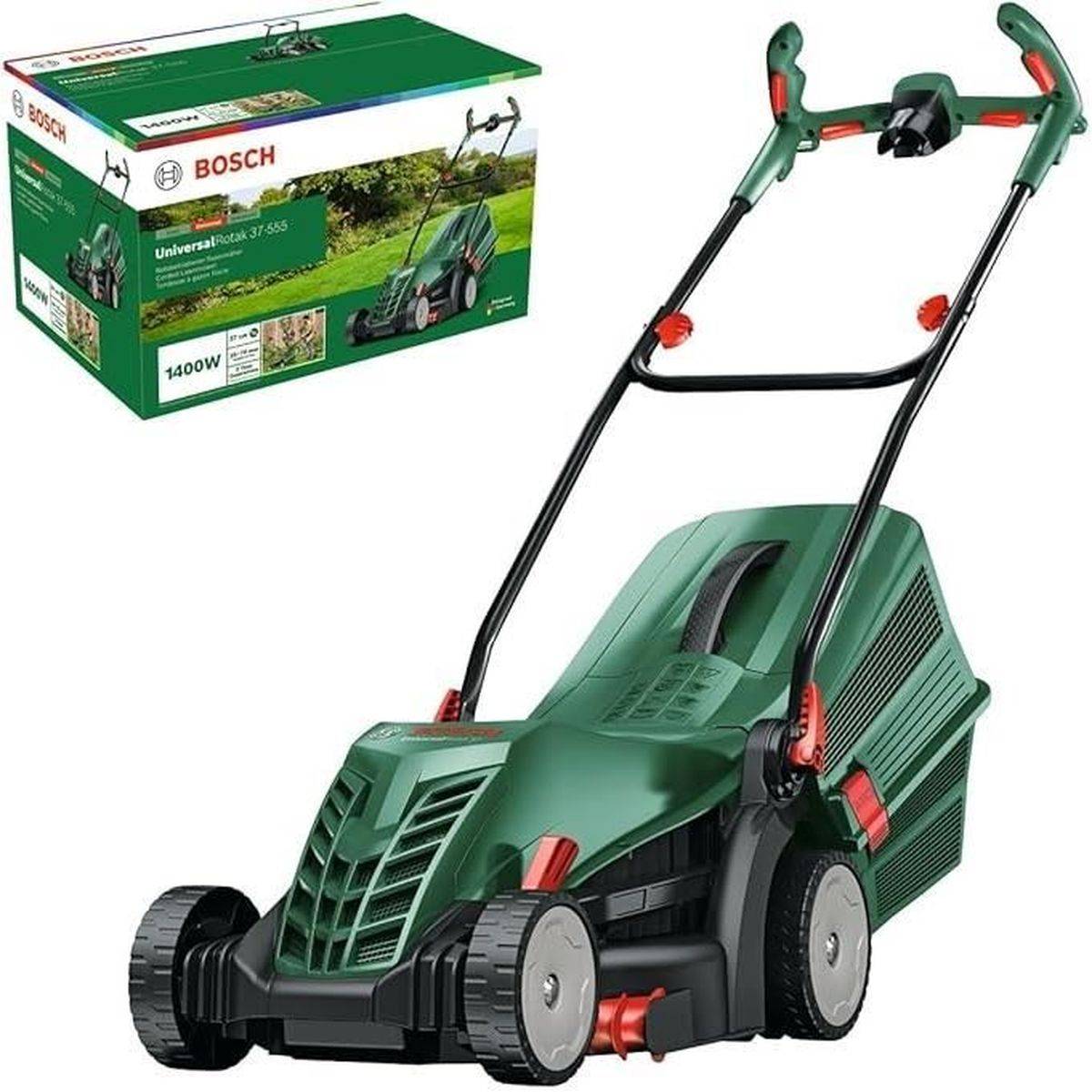 Bosch - Tondeuse électrique filaire UniversalRotak 37-555, 1400 W, lame 37 cm, bac 40 L - Bosch