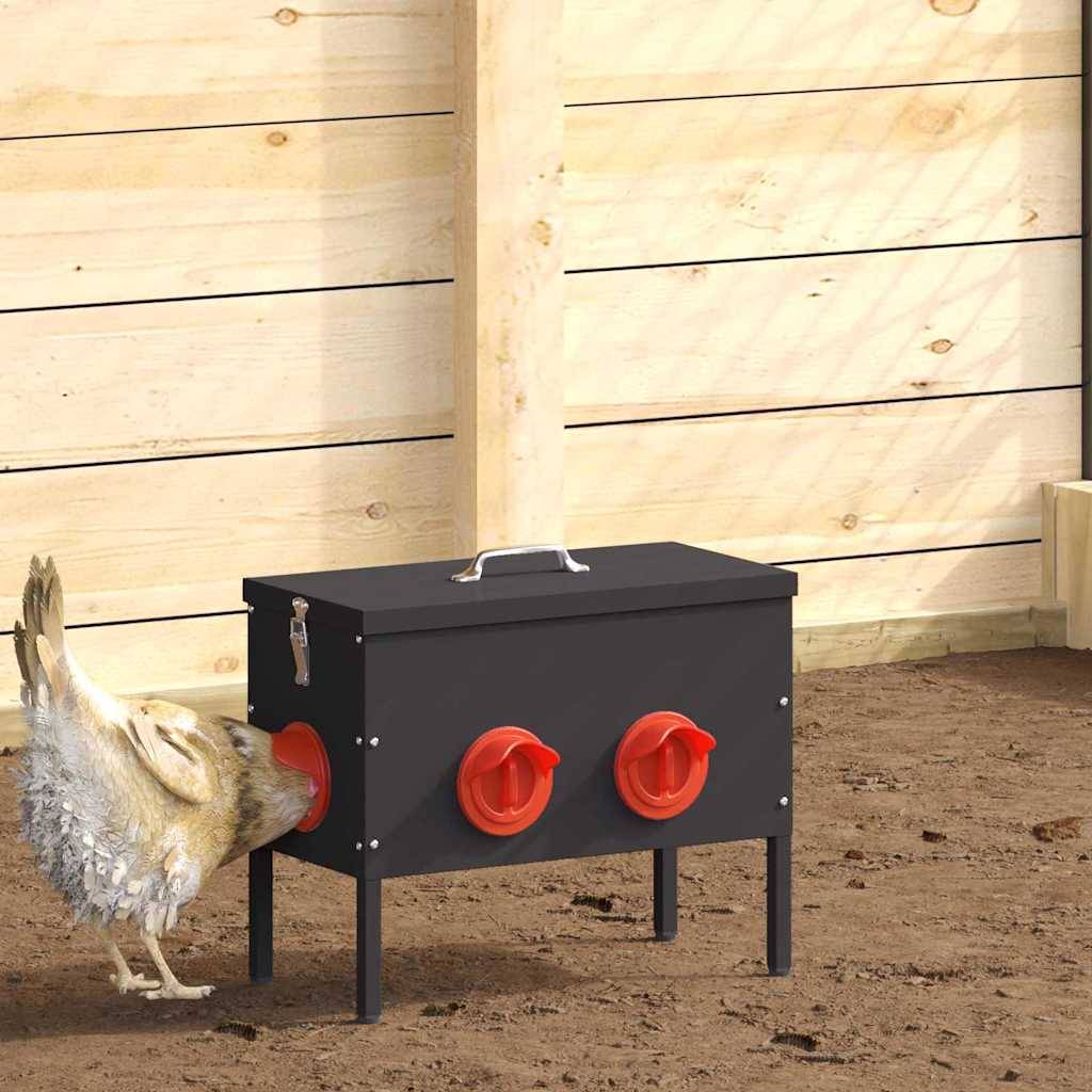 Vidaxl - Mangeoire pour poules Noir 41,5 x 20,5 x 33 cm vidaXL 874654 - Image 1