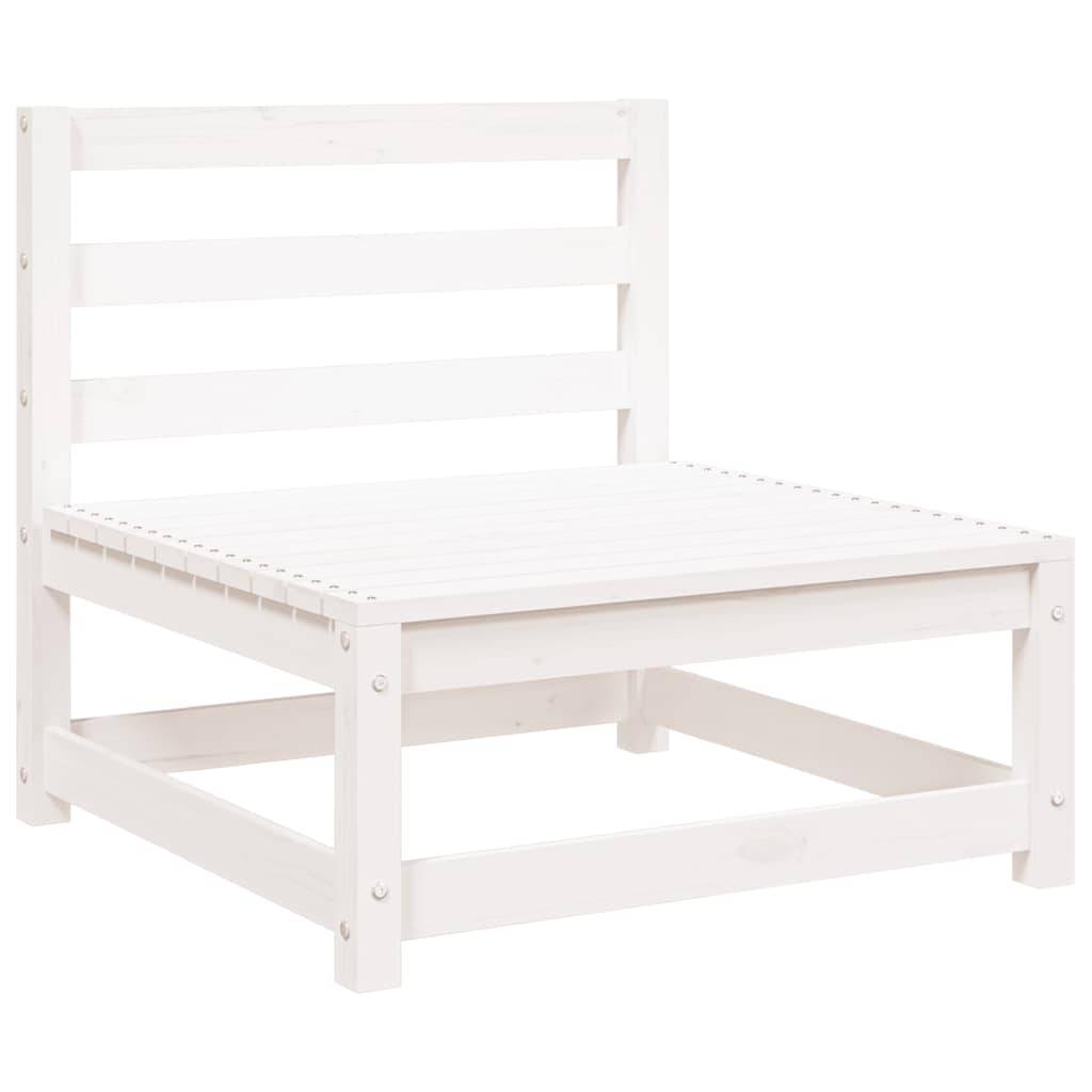 Vidaxl - Canapé de jardin repose-pieds 2 places blanc bois massif de pin vidaXL 837971 - Image 8