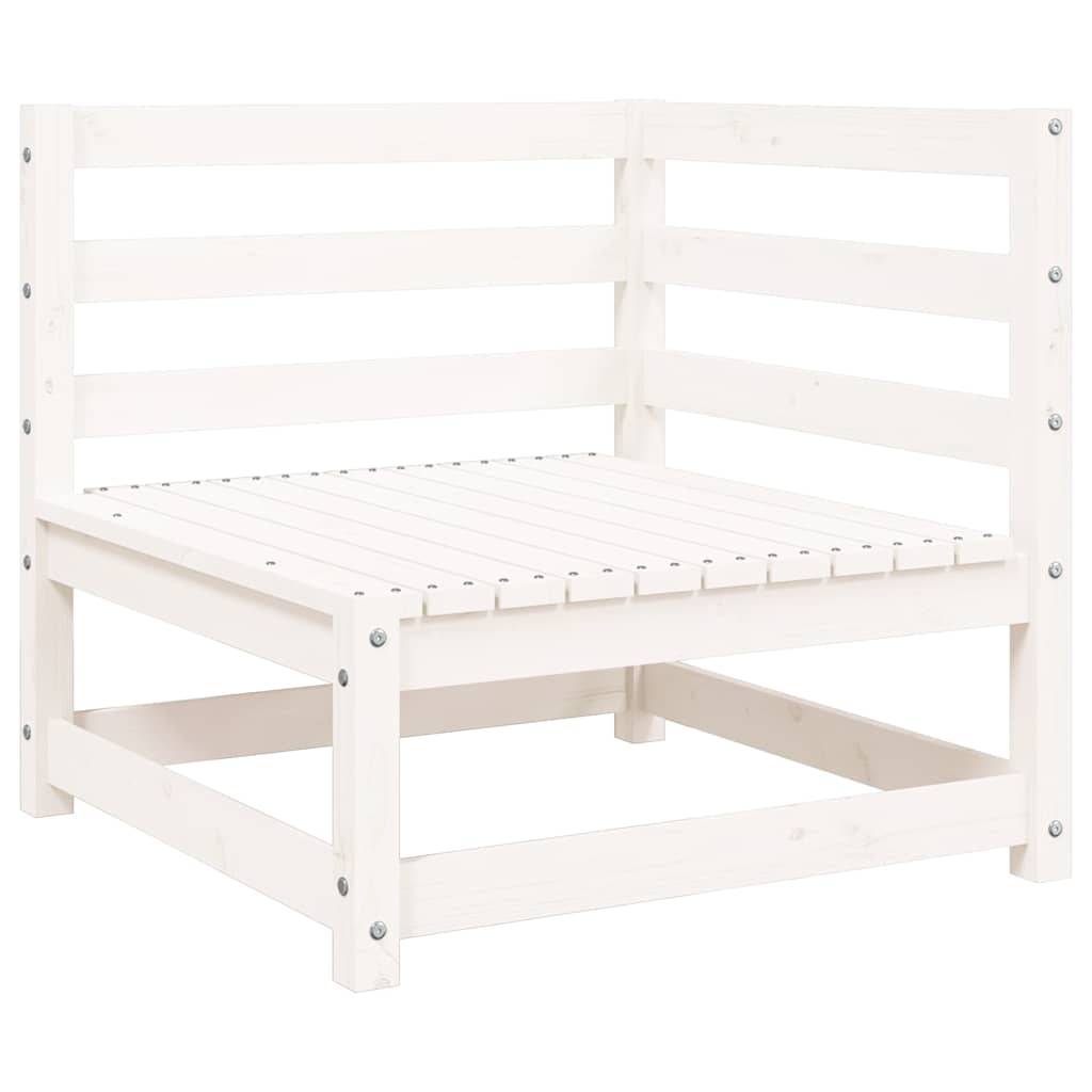 Vidaxl - Canapé de jardin repose-pieds 2 places blanc bois massif de pin vidaXL 837971 - Image 6