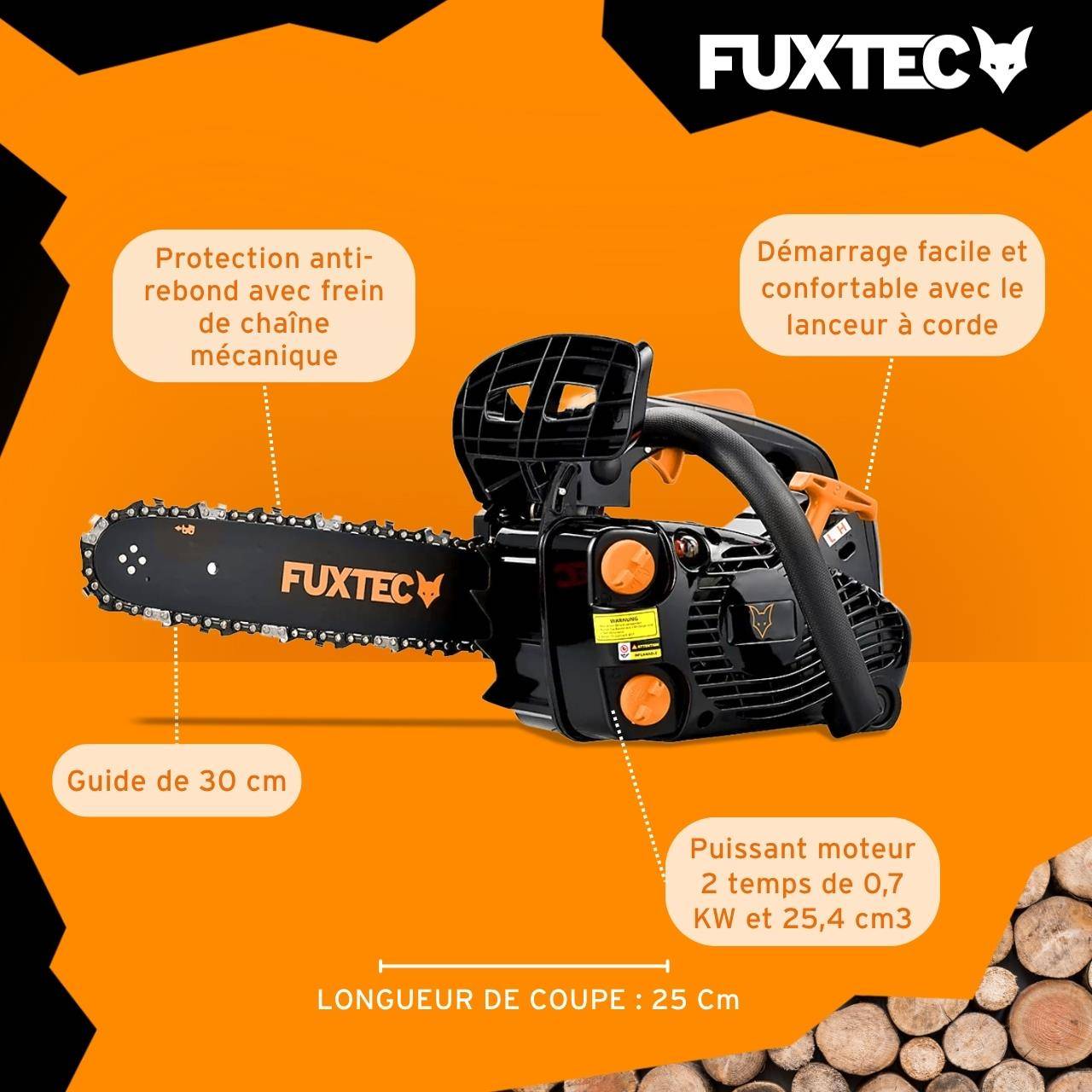 FUXTEC - Tronçonneuse élagueuse thermique - FUXTEC FX-KS226 - 25,4cm3 12 pouces 0,7Kw - Image 5