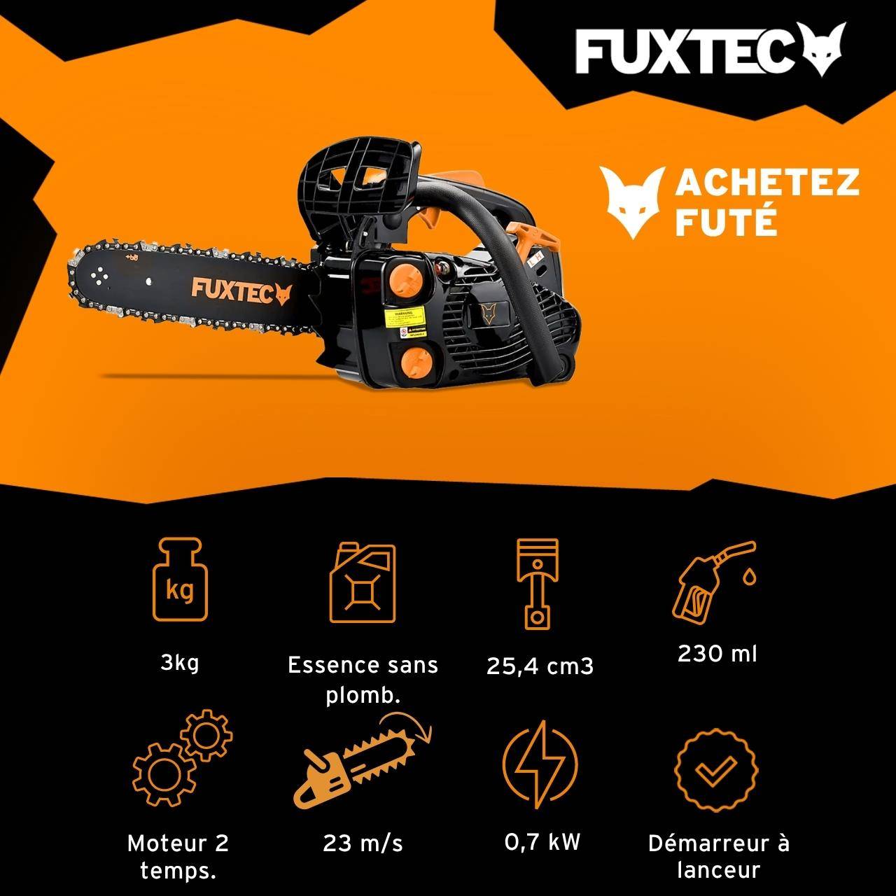 FUXTEC - Tronçonneuse élagueuse thermique - FUXTEC FX-KS226 - 25,4cm3 12 pouces 0,7Kw - Image 2